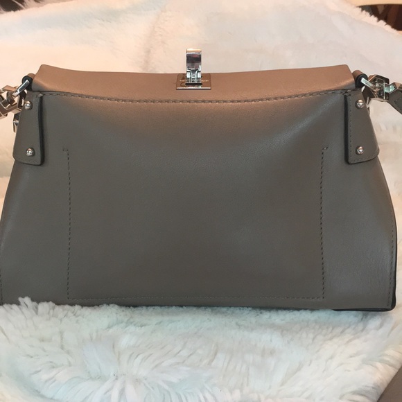 Luxury Michel Kors Taupe Miranda Studded French Calf Leather bag Like New - Picture 10 of 12